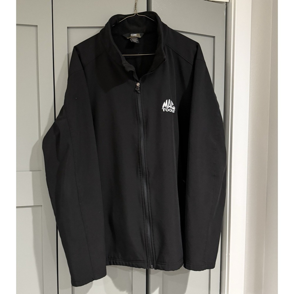 Mac Tools Soft Shell Work Jacket Men's Size X-Large Warm Logik Black Audio-Port
